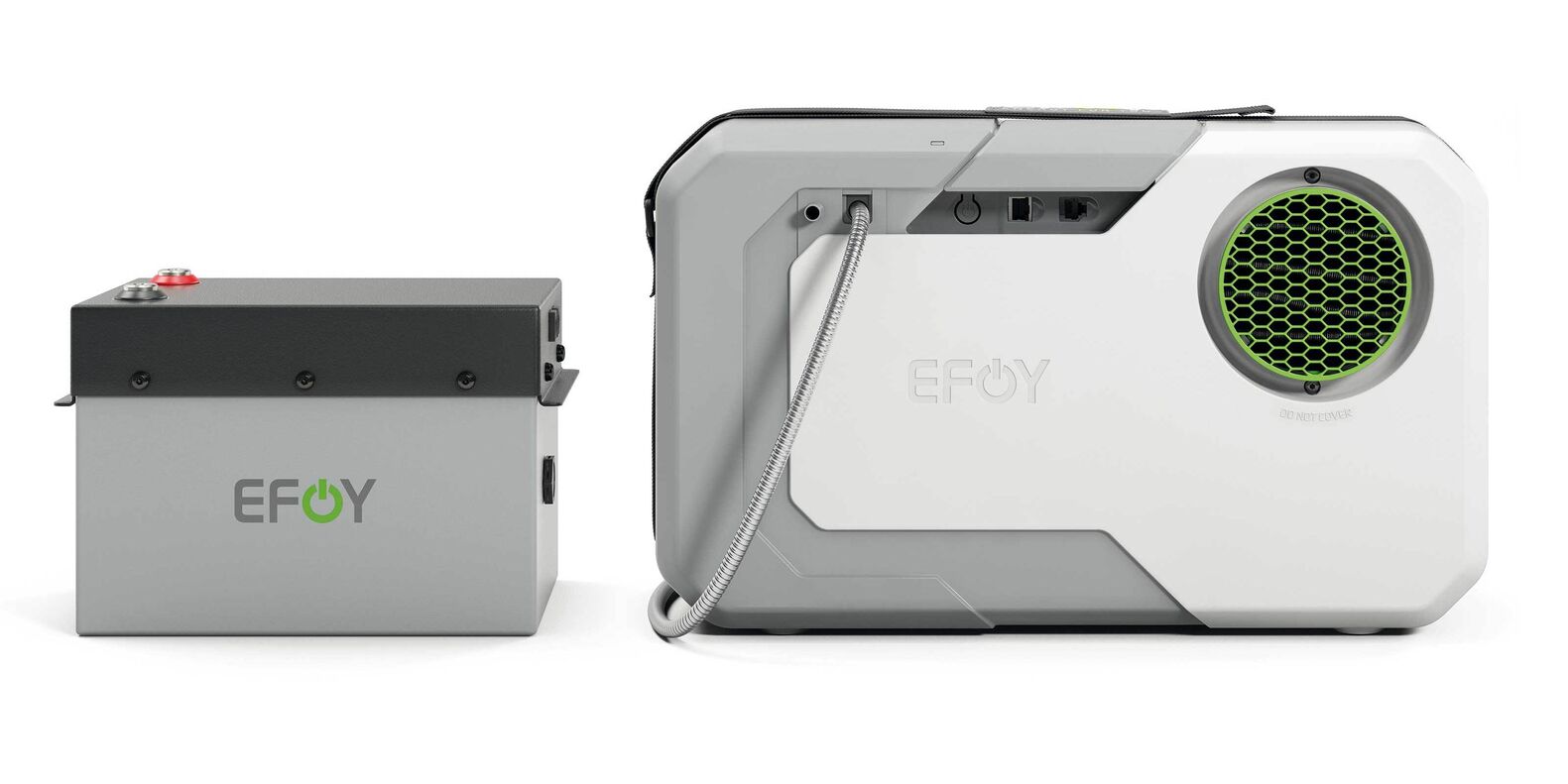 EFOY-Hybrid-Power von SFC Energy AG: EFOY-Hybrid Power ist ein perfekt aufeinander abgestimmtes Energiepaket, bestehend aus der EFOY-Brennstoffzelle als Stromerzeuger, welcher die EFOY-Lithium-Batterie als Stromspeicher vollautomatisch wieder auflädt.